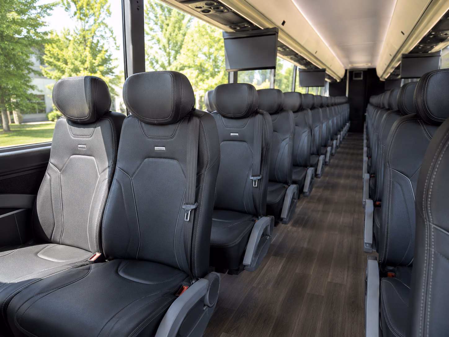 johnson city charter bus rental interior